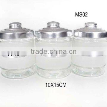 2016hot selling 600ml cylinder frosted effect glass bell jar