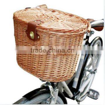 ECO-friendly wicker bicycle basket