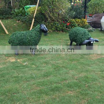 Fiberglass Goat Statue With Artificial Grass photo-3