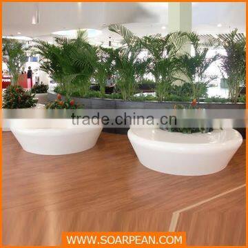 Multifunctional Shopping Mall Fiberglass Stool Chair With Flowerpot photo-4