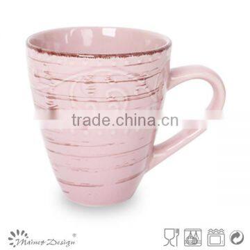 Embossed Light Green Color for 2016 High Quality Stoneware Mugs photo-3
