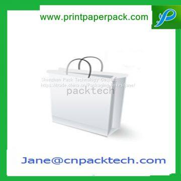 Fashion Packing Bags Promotional Shopping Garment Paper Gift Bag White Cardboard Carrier Bag photo-2