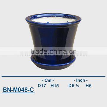 Vietnamese Ceramic Glazed Mini Flower Pot BN-M048 photo-3