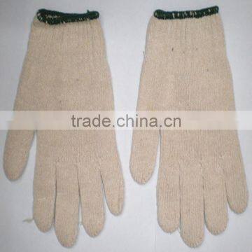 2014 new/10 gauge nature white cotton knitted glove/working glove