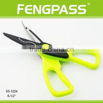 S5-1024 6.5 Inch 2Cr13 Stainless Steel Blade With Plastic Handle Pattern Cutting Scissors photo-2