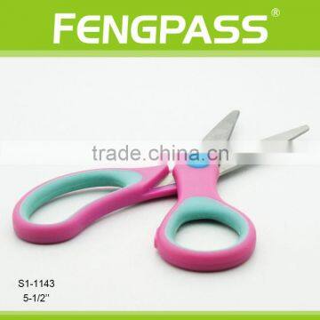 S1-1143 5.5 Inch 2Cr13 Stainless Steel Blade With PP+TPR Plastic Handle Kid Scissors photo-3