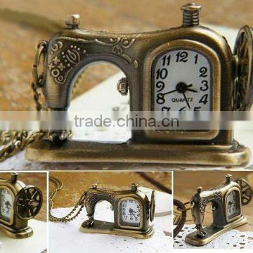 Necklace with clock