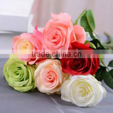 New t sale in Alibaba China artificial flower decor wedding artificial Chinese rose flower fake decoration flower decoration