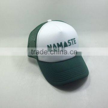Screen Printed Logo Design Mesh Trucker Hats Green Color photo-2