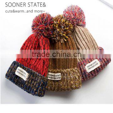 Wool hat children winter tide South Korea Korean new cashmere earmuffs plus parent-child knit hat female winter young lovers