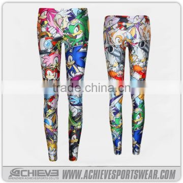 100% Spandex Polyester sports leggings for women fitness