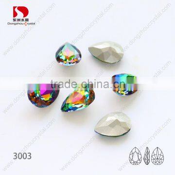 Pear shape best quality crystal fancy stone with claw or without claw