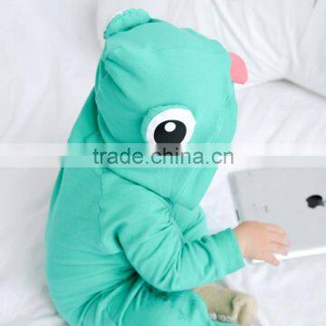 Autumn New Deign Cute Slant Zipper Infant Baby Onepiece Sleepwear photo-2