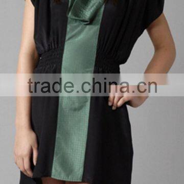 8DR134Contrast panel fashion dress