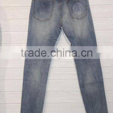 GZY Guangzhou Trading Factory Top Design Jeans Denim Mens Damaged Ripped Jeans for Men Design Pattern Stock