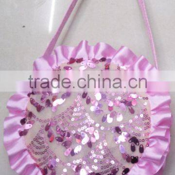 Fashion Round Lace Flower Sequin Little Girl Bag photo-5