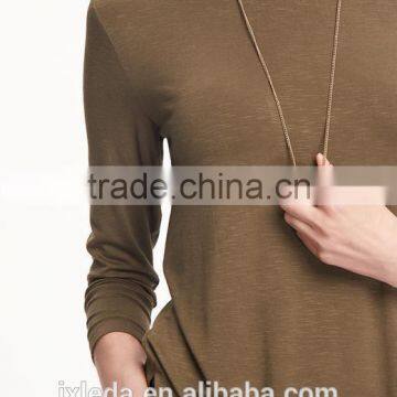 Fashion Relaxed Long and Lean Tunic Oversize Jersey Tee for Women photo-2