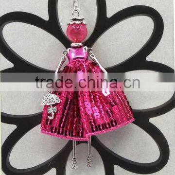 2015 Hot Fabric Doll Necklace Girls Doll Jewelry Handmade Woman Doll Necklace Jewelry photo-2