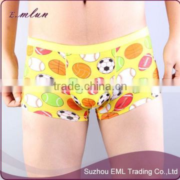 customise good quality printed bamboo fiber sexy seamless underwear boxer