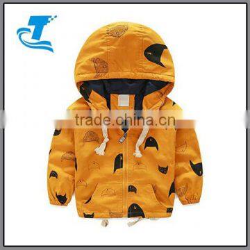 Cute Coat Boys Hooded Printing Jacket for 80-110 cm