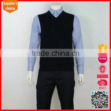 New fashion knitted vest v neck men sweater vest merino wool sweater vest