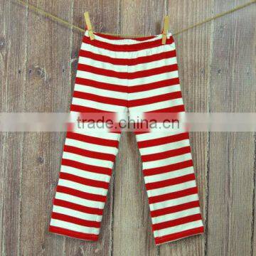 Red Long Sleeve Shirt and Red White Stripe Pants Set Children Christmas Outfit photo-6