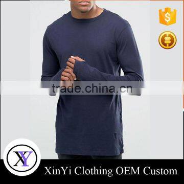 Factory Price custom fashion high quality cheap wholesale long sleeve blank t-shirt with open thumb holes