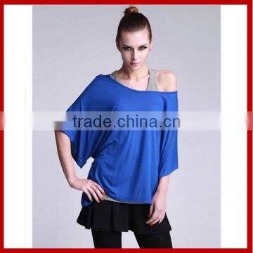 Batwing casual t shirts for women loose tops