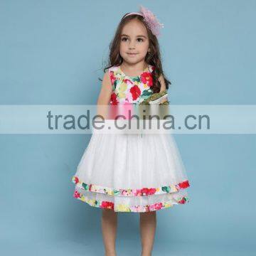 High Quality Cotton Lining Tulle Layered Flower Girl Dress photo-4