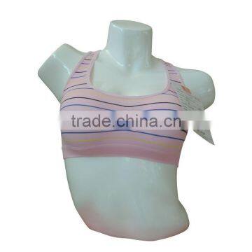 new style seamless woman underwear ladies bra ladies single layer stripe tank top