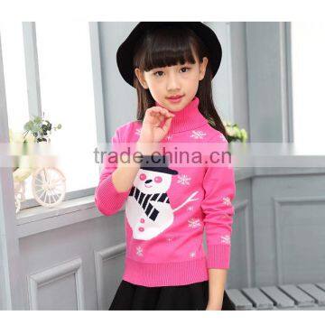 Custom 2017 Winter Turtleneck Knitted Christmas Sweater Designs for Girls photo-4