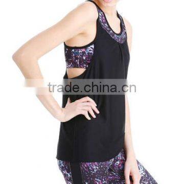 2017 Custom High Quality Floral Printing Yoga Clothing Sets for Women photo-2