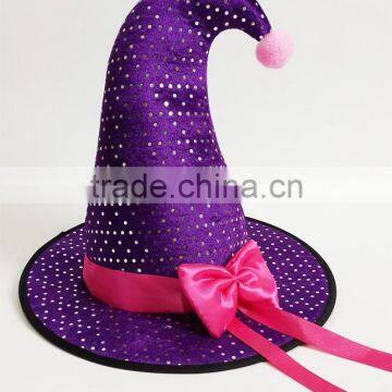 2X Lovely Witch Hat With Bow Knot Halloween Hat for Kids New photo-3