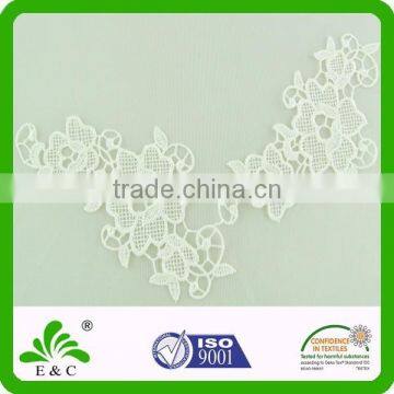 Small Type Double Flower Style Polyester Collar Lace Embroidered Lace