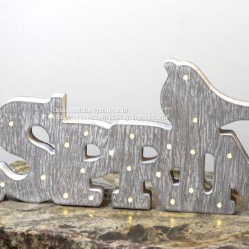 party decorative lighting wooden alphabet letters lighting decoration