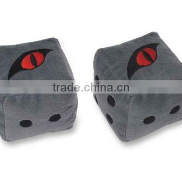 LE-D312 Snake Eyes Plush Dice Stuffed Foam Dice 10cm