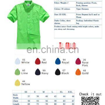 HOT SALES CUSTOM FASHIONABLE Short SLEEVES MEN'S SHIRT EMBROIDERY AND PRINTING LOGO