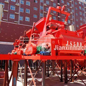 Twin shaft JS500 concrete mixer