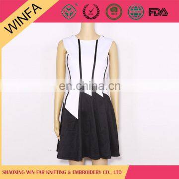 2016 latest design fashion casual lined sleeveless women dress