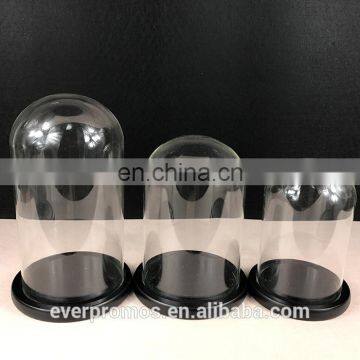 Glass Dome with MDF Wood Base D15cm x H26cm / H30cm /H40cm