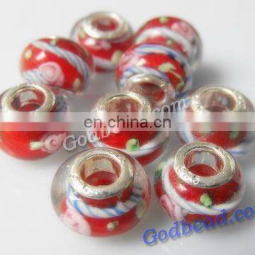 408 Loely Glass Bead Wholesale Handmade Murano Lampwork Glass European Beads Fit for Charm Bracelets