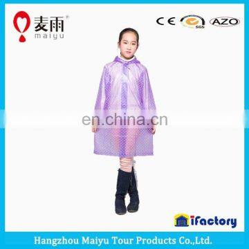 Custom Design Colorful Polyster Children Raincoat photo-2