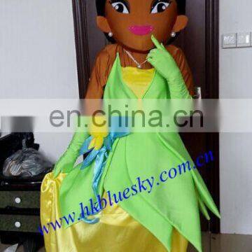 Character tiana cartoon mascot costume for Halloween