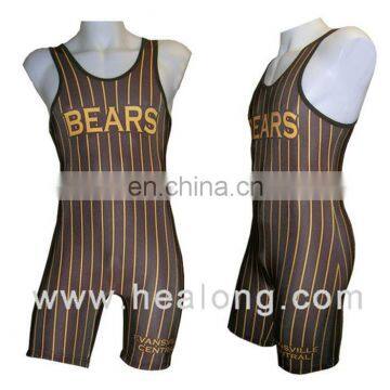 Healong Sport Fully Sublimation Pro Wrestling Singlet No Logo