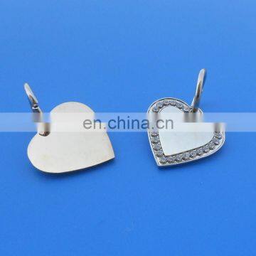 HEART DESIGN RHINESTONE CAT DOG PET TAG ID, HEART DIAMANTE BLING CRYSTAl PET ID TAG