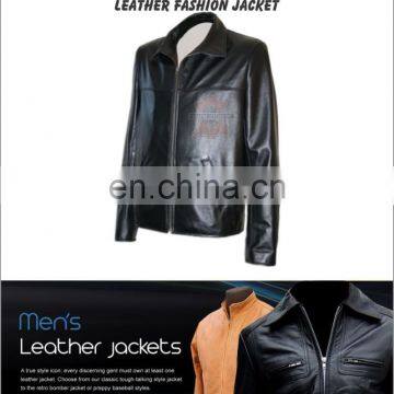 Leather Jacket, men's leather jackets with stand up collar, Genuine Leather Jackets