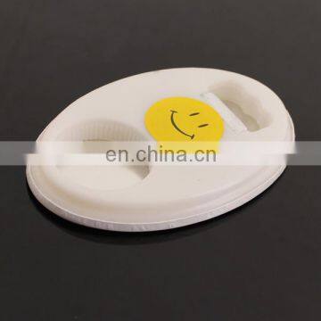 Custom smiling face blank plastic button badge