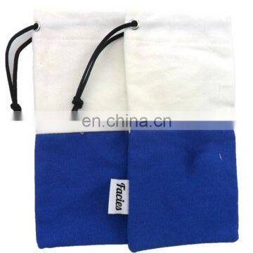 Custom Personalized Sunglasses Sleeve Sunglasses Cover Two Tone Cotton Jute Felt Microfiber Sunglasses Pouch photo-4