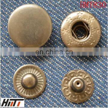 201 inox ( stainless steel) metal cloth press snap button