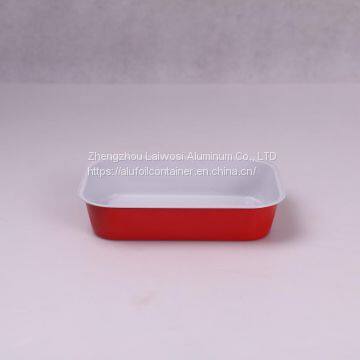 Disposable Colorful Aluminum Foil Airline Food Container/Tray